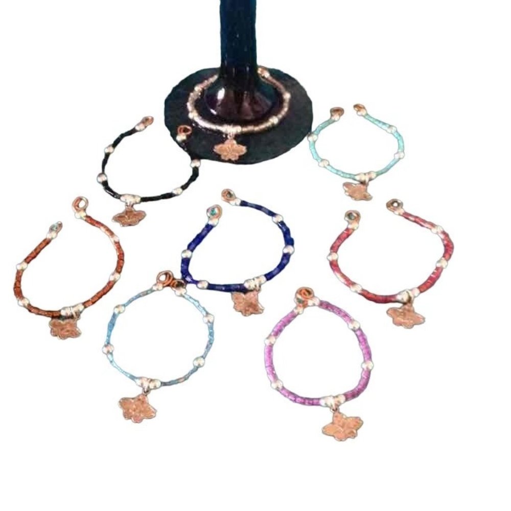 Flower Wine Charms   *Gift Idea*